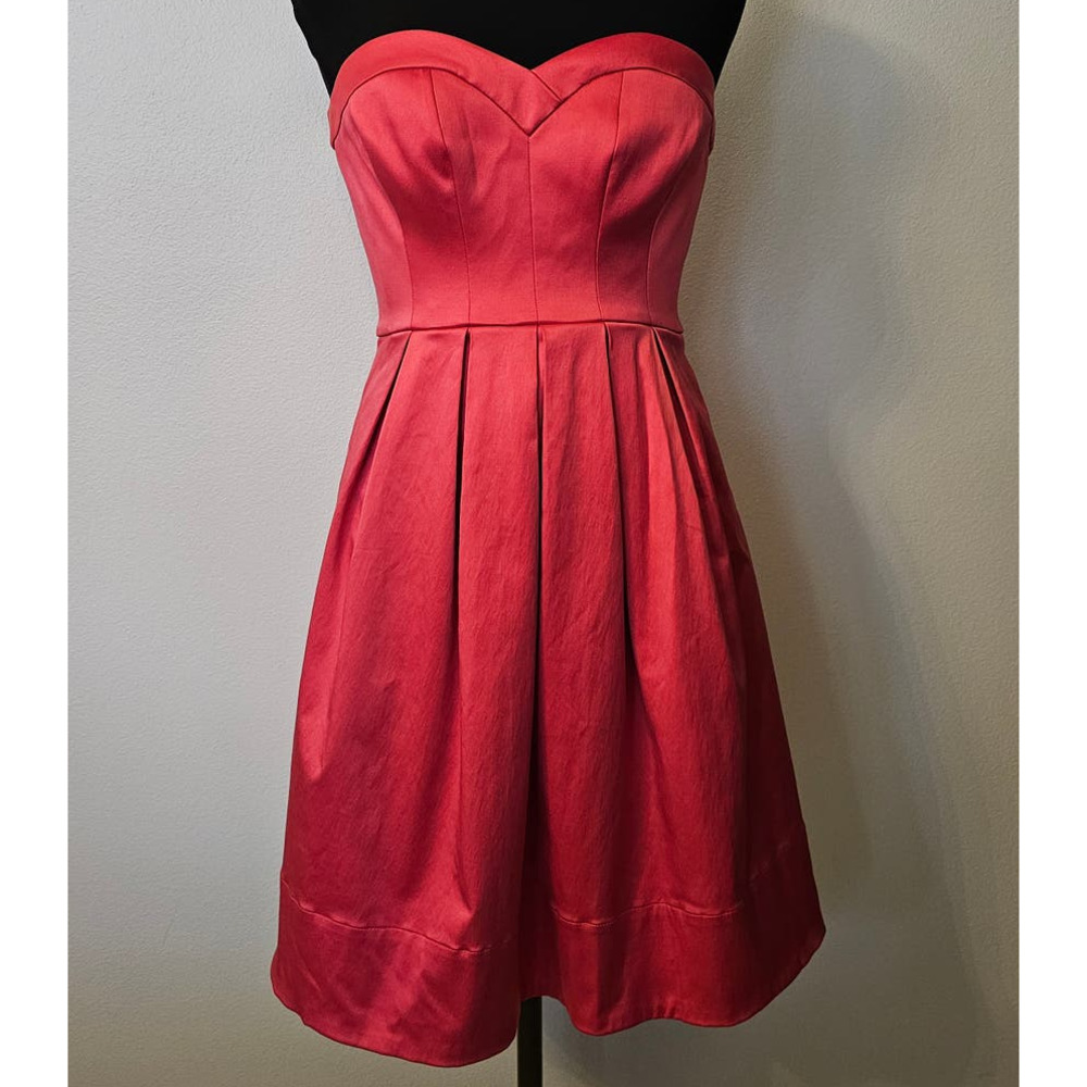 EUC *Rebecca Taylor* Pink Cocktail Party w/Pockets Strapless Mini Dress 2